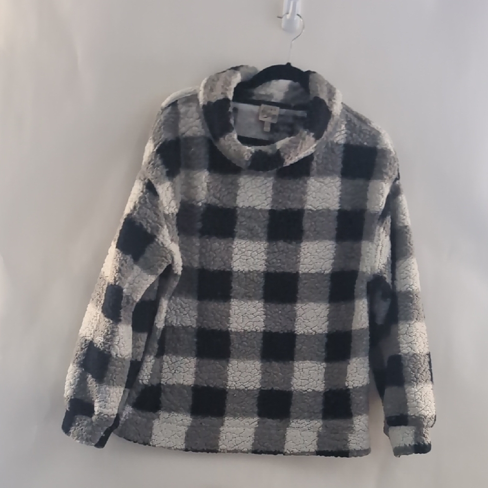 Como Vintage Black and Gray Knit Sweater Size Large